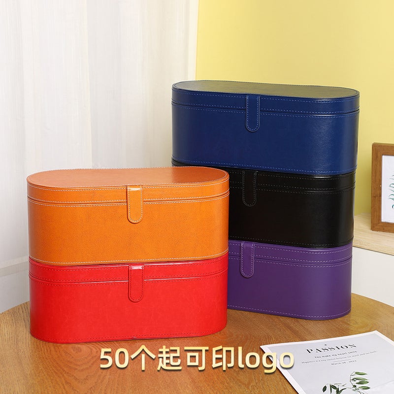 Dyson Hair Dryer Packaging Box Laifen Hair Dryer Pu Leather Empty Box Round Curling Iron Packaging Box Storage Box - Image 3